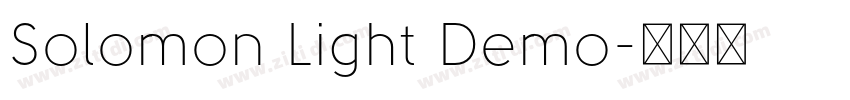 Solomon Light Demo字体转换 Solomon Light Demo字体转换